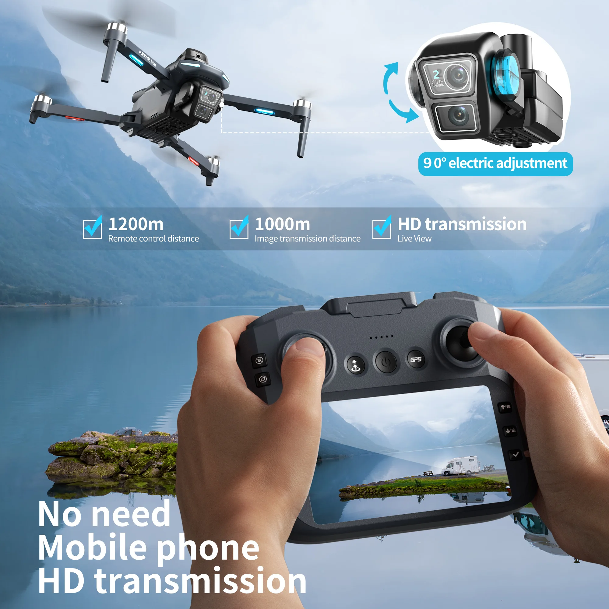 Original XT606 Drone Professio - Drone Gps Mount recension och pris